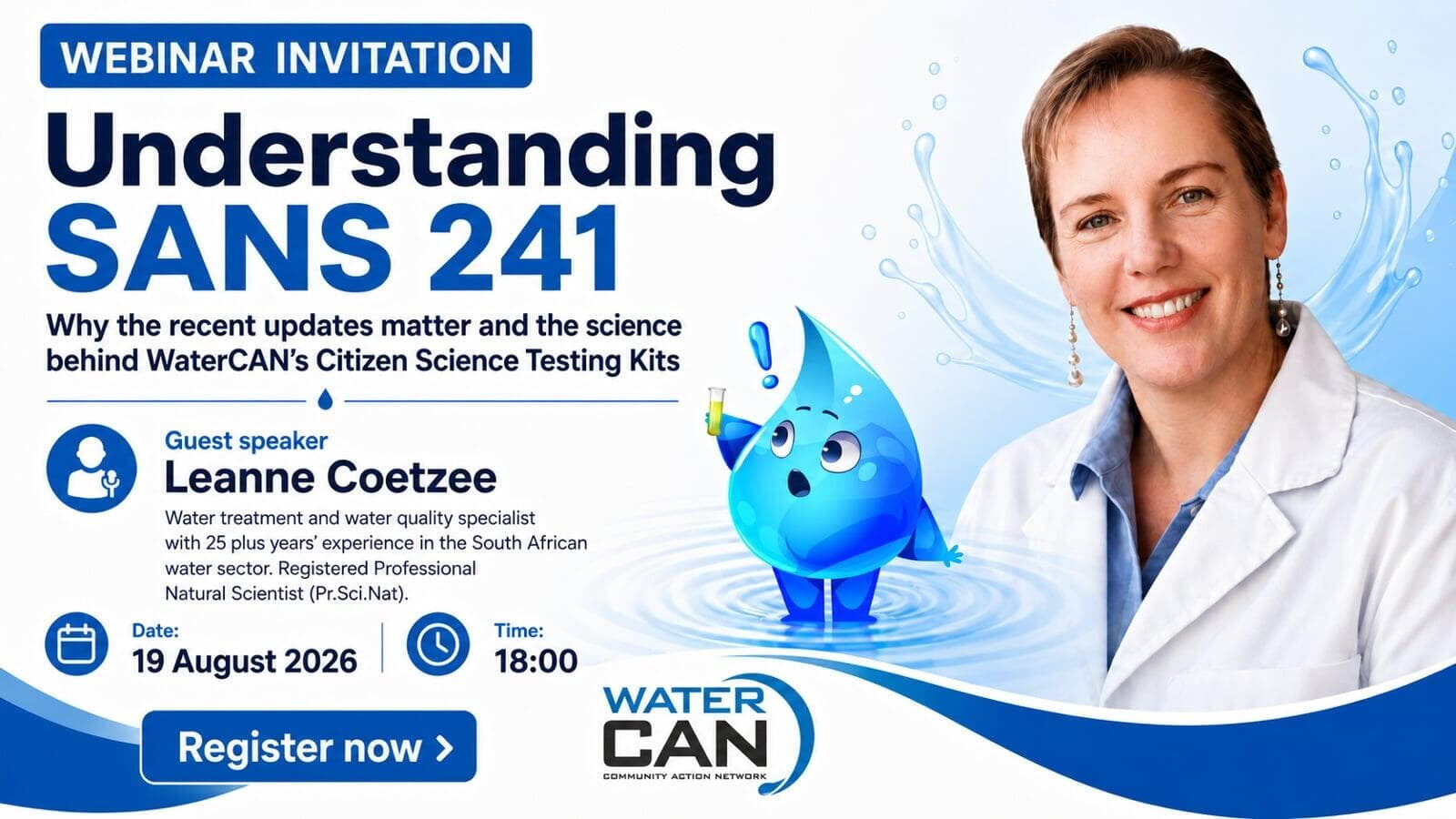 Register for our Webinar: Understanding the Science of Water from SANS 241 to Citizen Science